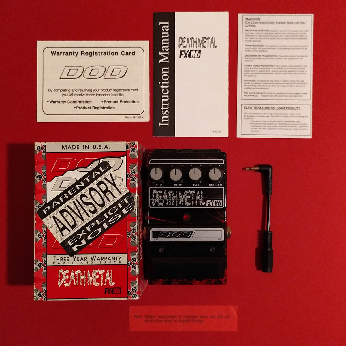 dod death metal pedal DOD FX86 Death Metal w/box, manual & 3.5mm converter – Electric Mister