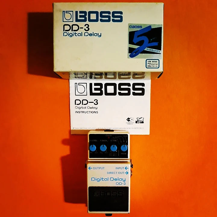 Boss DD-3 Digital Delay made in Japan 1988 long chip first