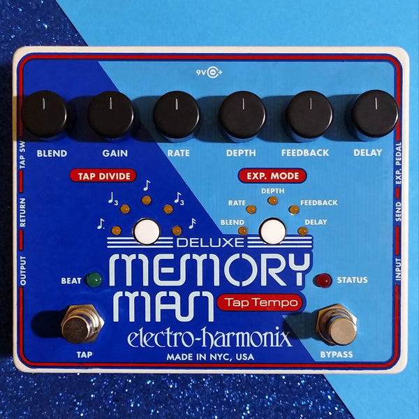 Electro-Harmonix Deluxe Memory Man Tap Tempo (4 x Panasonic MN3005) near mint w/box, manual & stickers