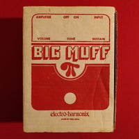 Electro-Harmonix Big Muff π V3 - hyper rare silk screen mistake - w/box, manual & 3.5mm converter